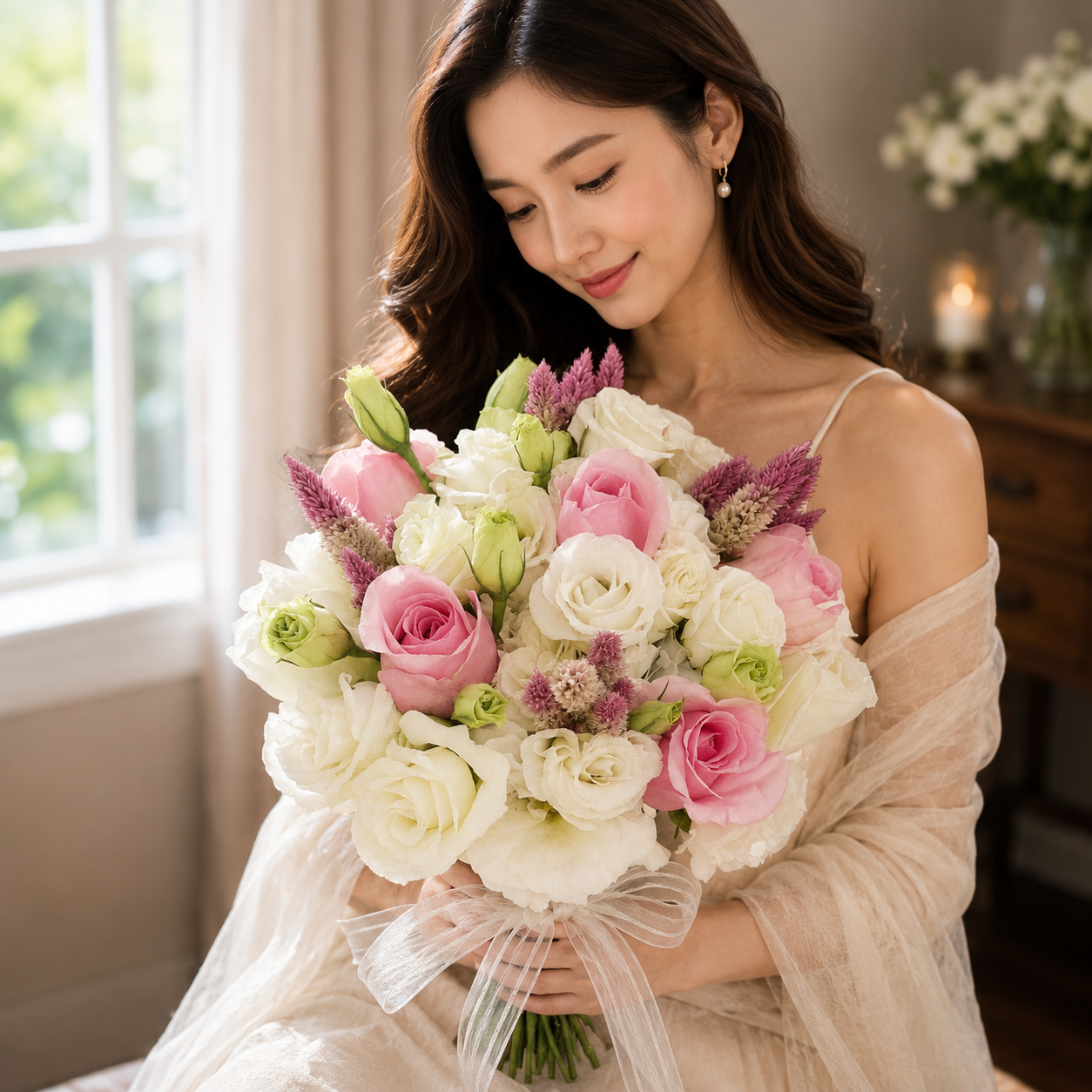 Bliss Vale (Roses, Celosia) | Fresh Flower Bouquet