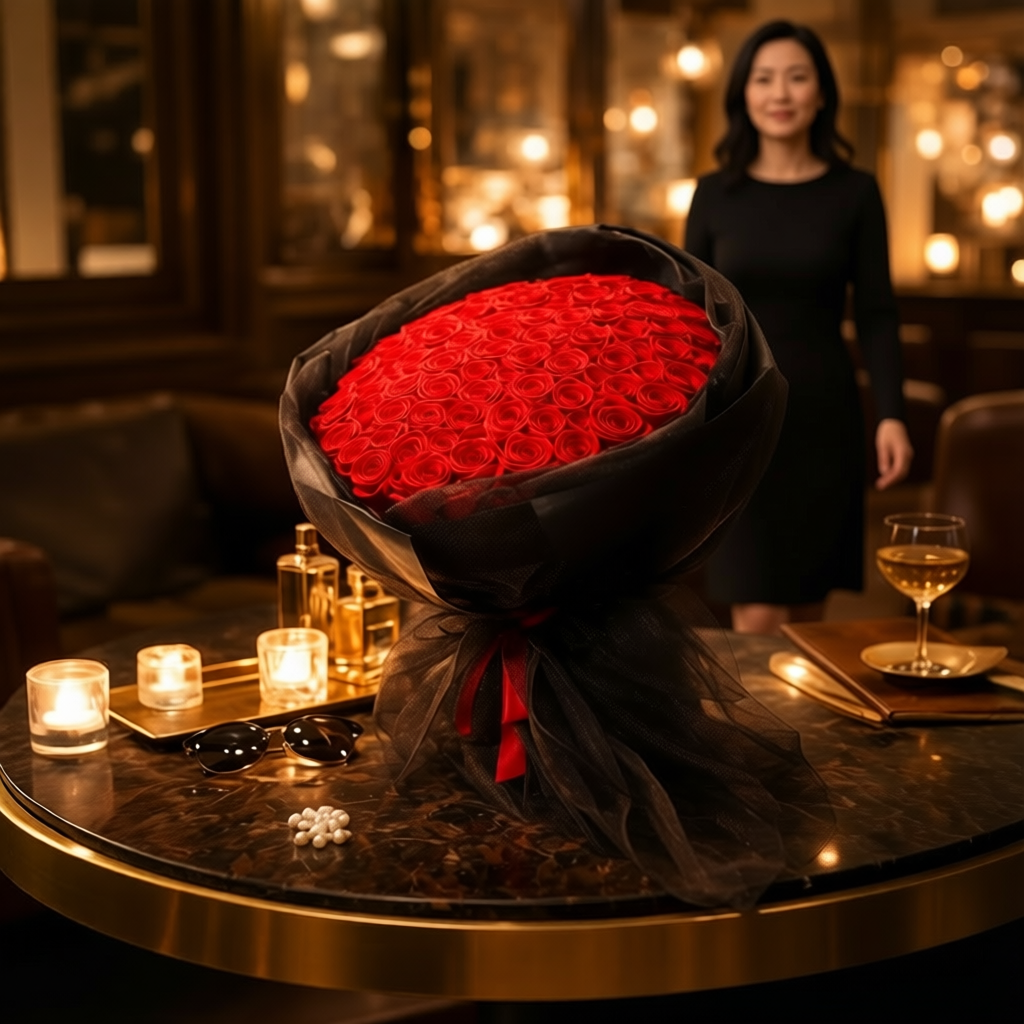 Crimson Devotion (Red Roses)| Rose Soap Flower Bouquet