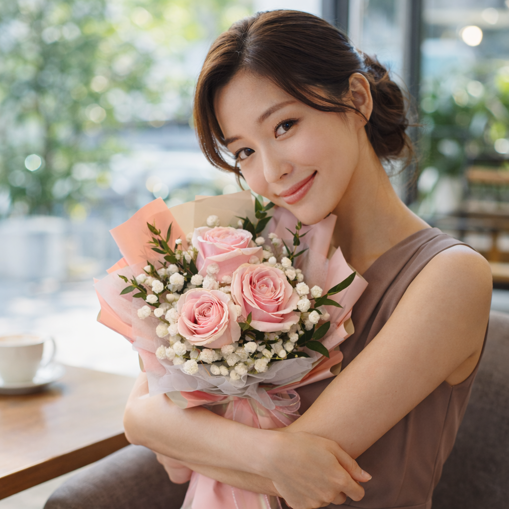 Dew Petals (Roses. Baby's Breath) | Fresh Bouquet