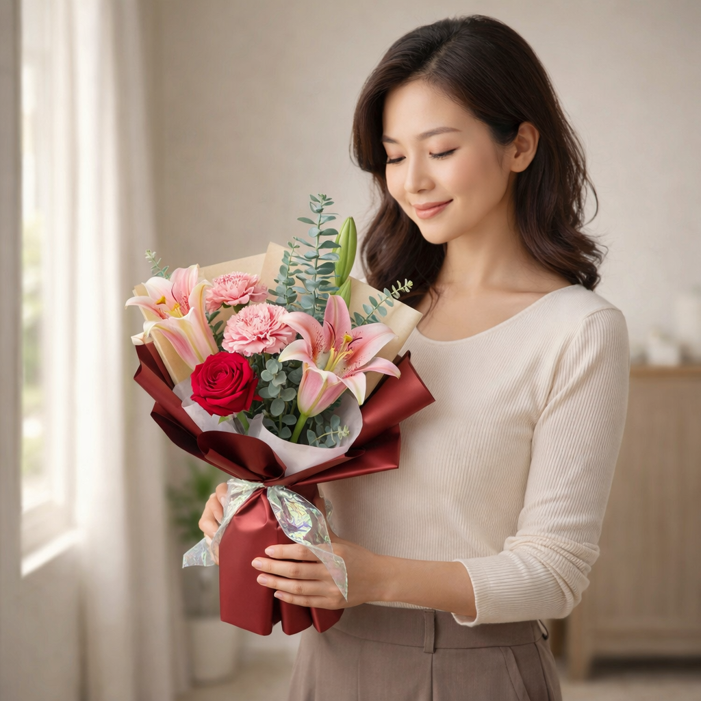 Elysian Touch (Carnation, Rose, Lily) | International Women's Day Flowers