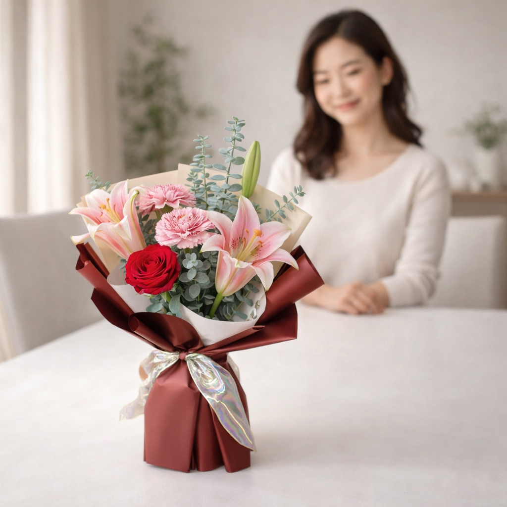 Elysian Touch (Carnation, Rose, Lily) | International Women's Day Flowers