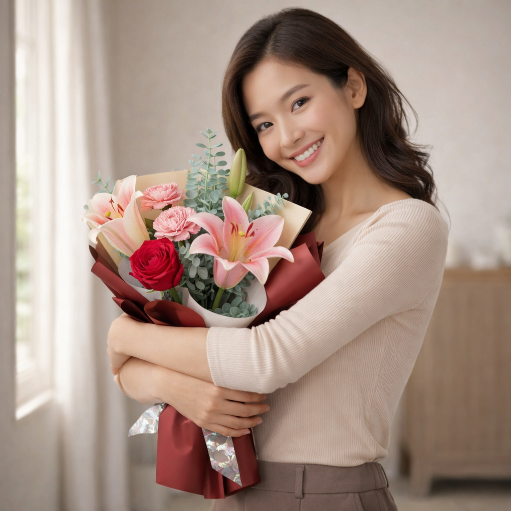 Elysian Touch (Carnation, Rose, Lily) | International Women's Day Flowers