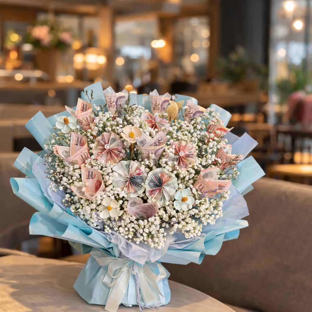 Flourish of Fortune (Baby's Breath) | Money Bouquet