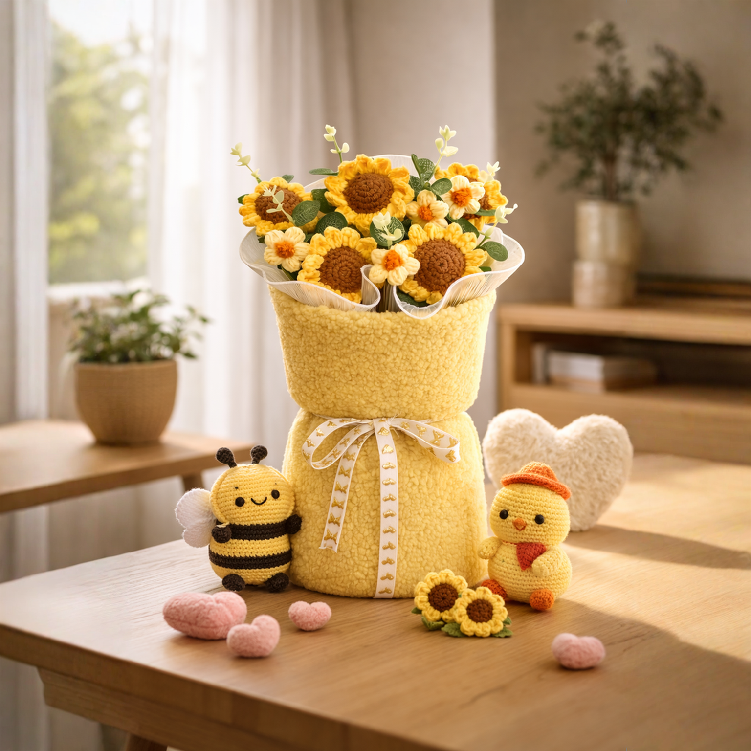 Golden Cheerloom | Crochet Flower Bouquet
