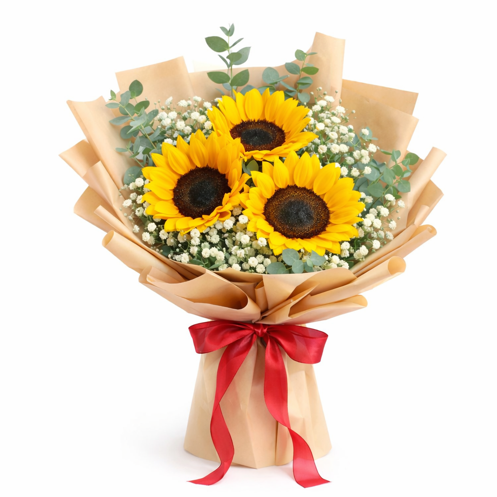 Golden Dawn (Sunflowers, Baby's Breath) | Fresh Flower Bouquet