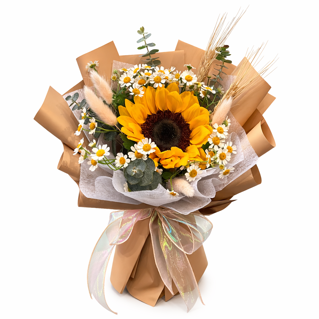 Golden Meadow (Sunflowers, Chamomile, Bunny Tails) | Fresh Flower Bouquet