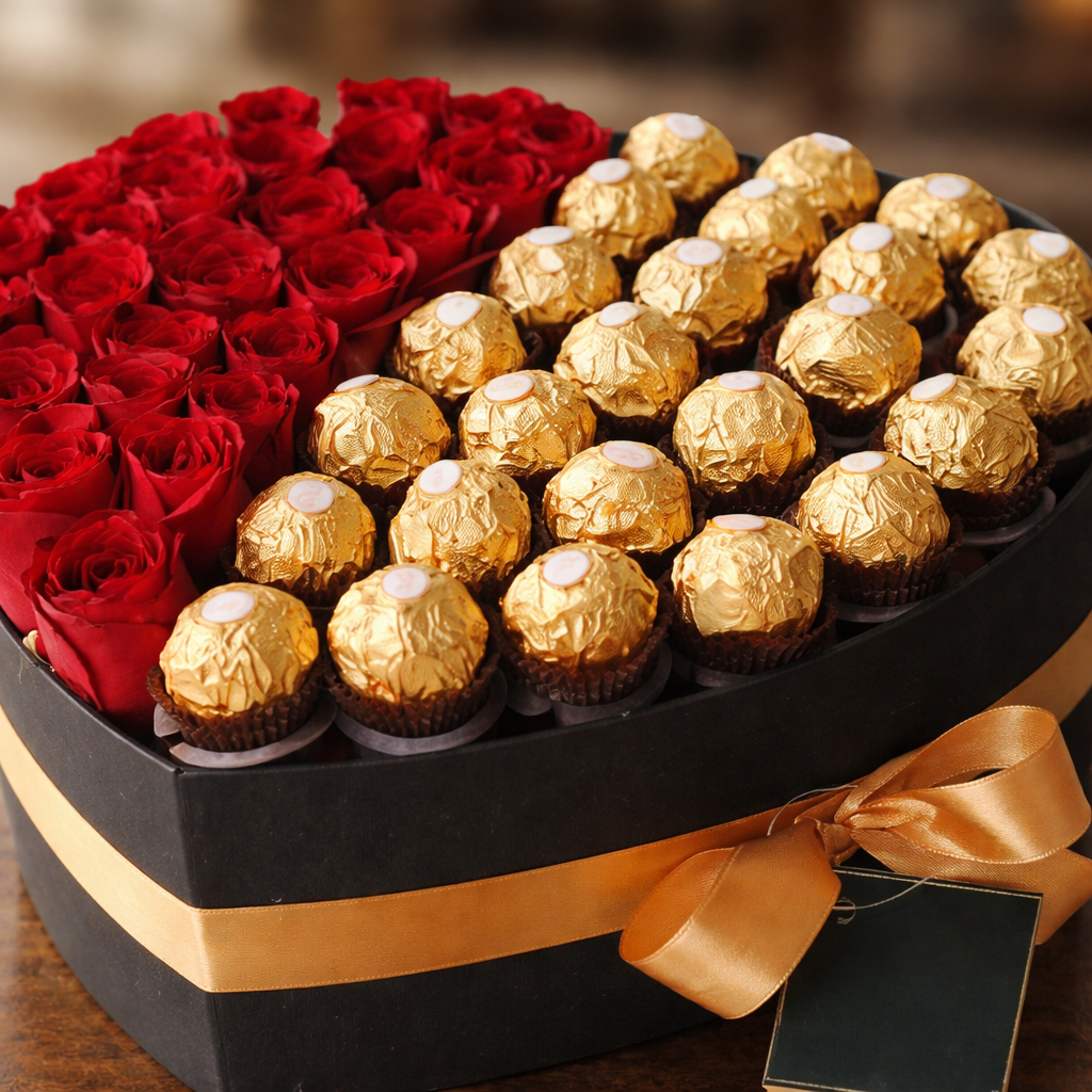 Golden Whispers (Roses) | Chocolate Bouquet