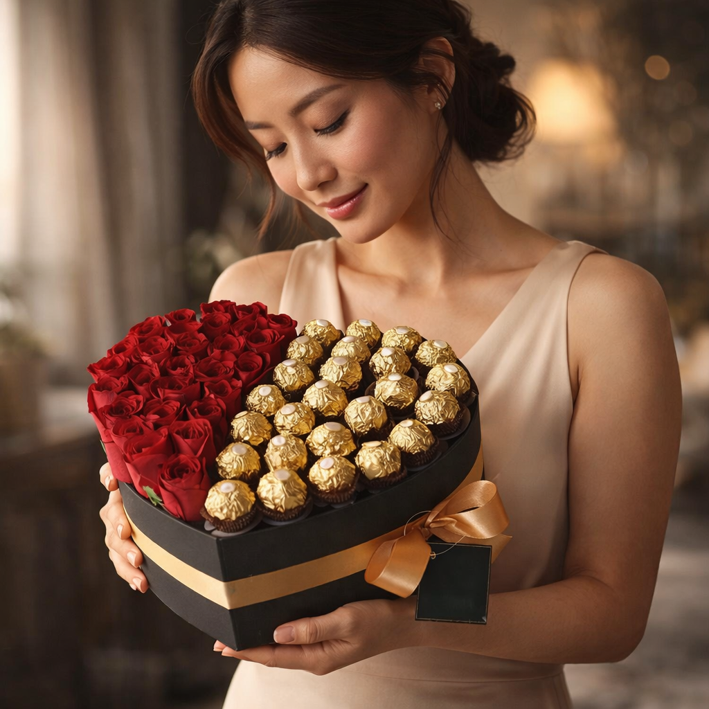 Golden Whispers (Roses) | Chocolate Bouquet