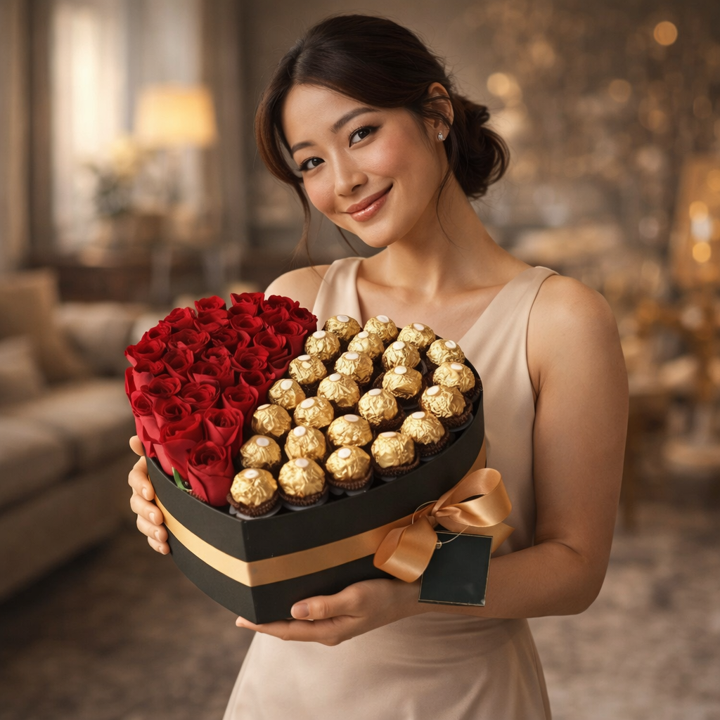 Golden Whispers (Roses) | Chocolate Bouquet