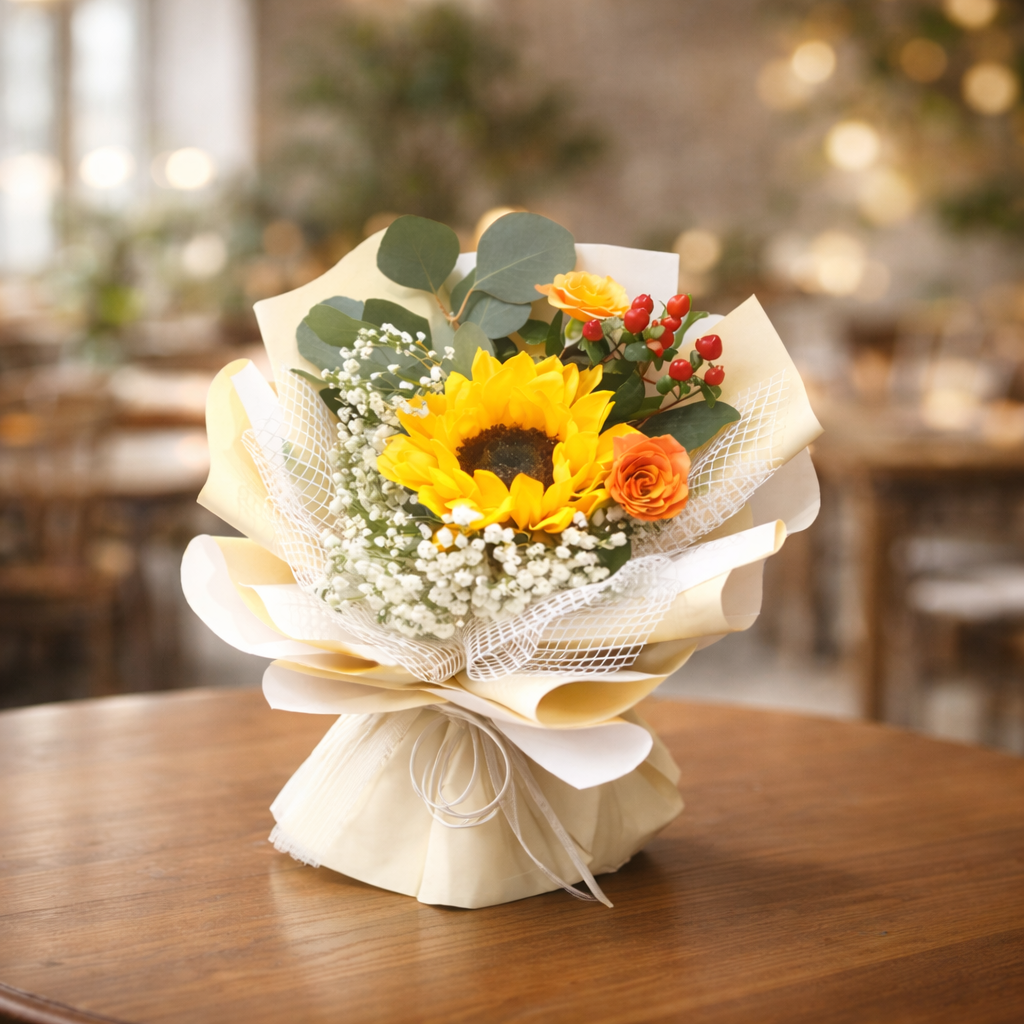 Honey Cheer (Sunflowers, Baby's Breath) | Fresh Bouquet