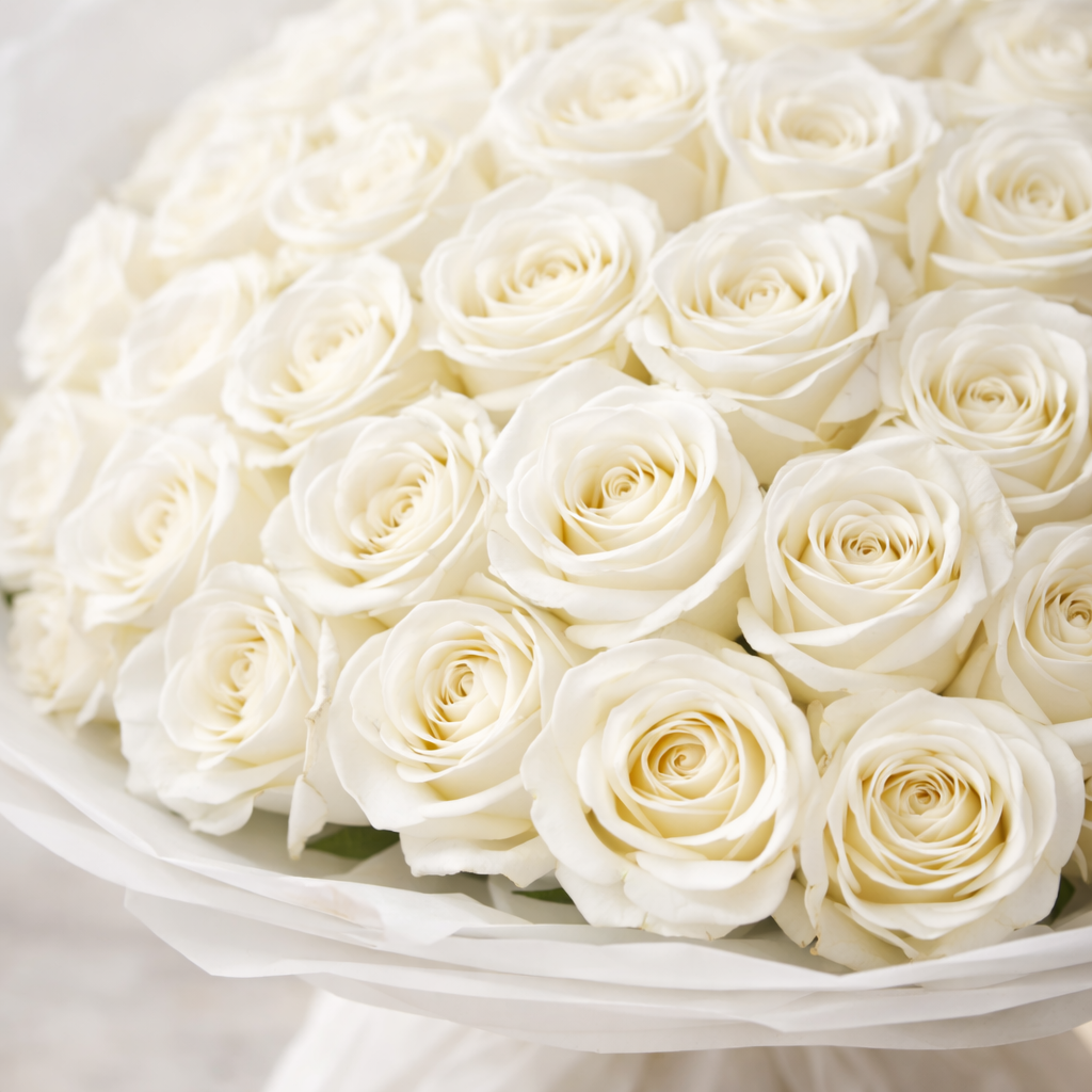 Ivory Dome (White Roses) | Fresh Flower Bouquet