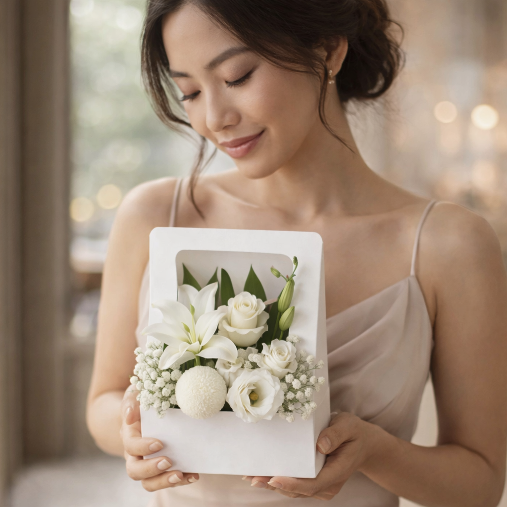 Ivory Grace (Lilies, Roses, Baby's Breath) | Flower Box