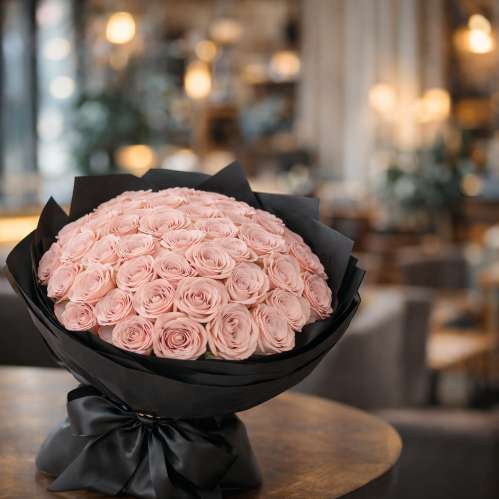 Mink Poise (Roses) | Fresh Flower Bouquet