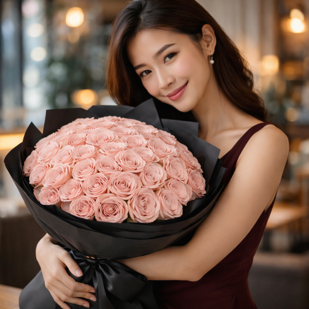 Mink Poise (Roses) | Fresh Flower Bouquet