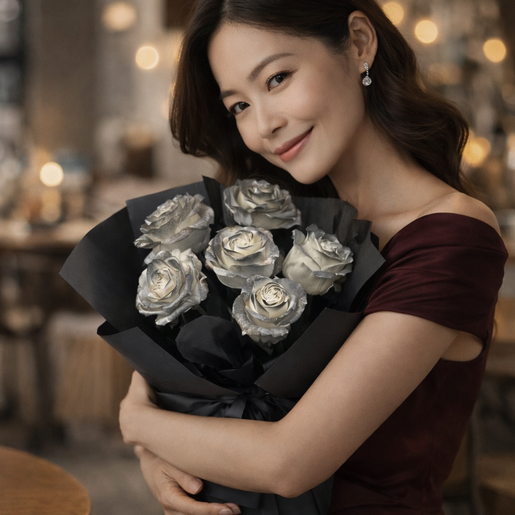 Moon Veil (White Roses) | Fresh Flower Bouquet