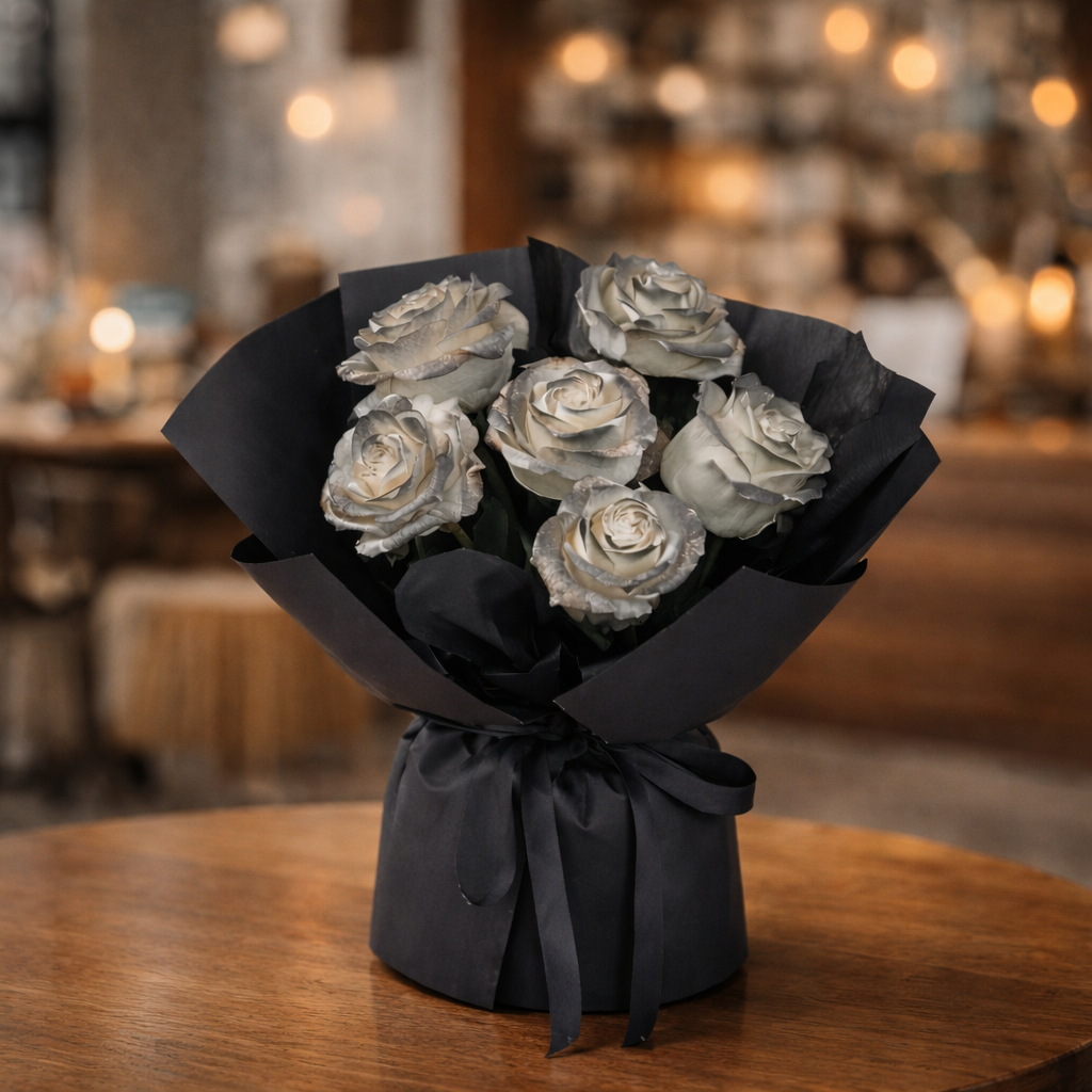 Moon Veil (White Roses) | Fresh Flower Bouquet