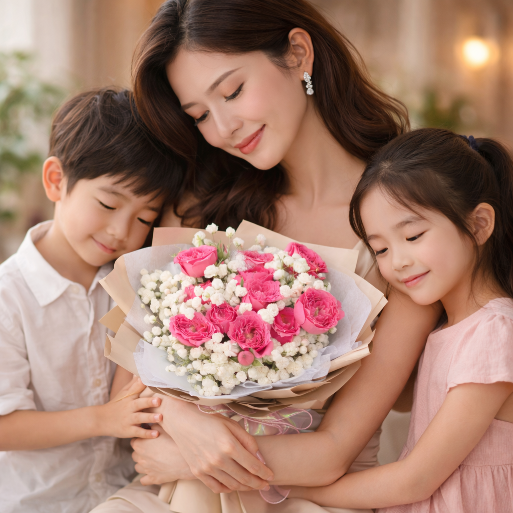 Pink Truffle (Spray Roses, Baby’s Breath) | Fresh Flower Bouquet
