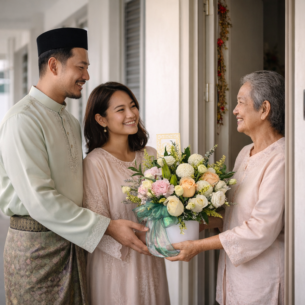 Poem in Pastel (Rose, Carnation, Lily) | Hari Raya Bloom Box Flowers