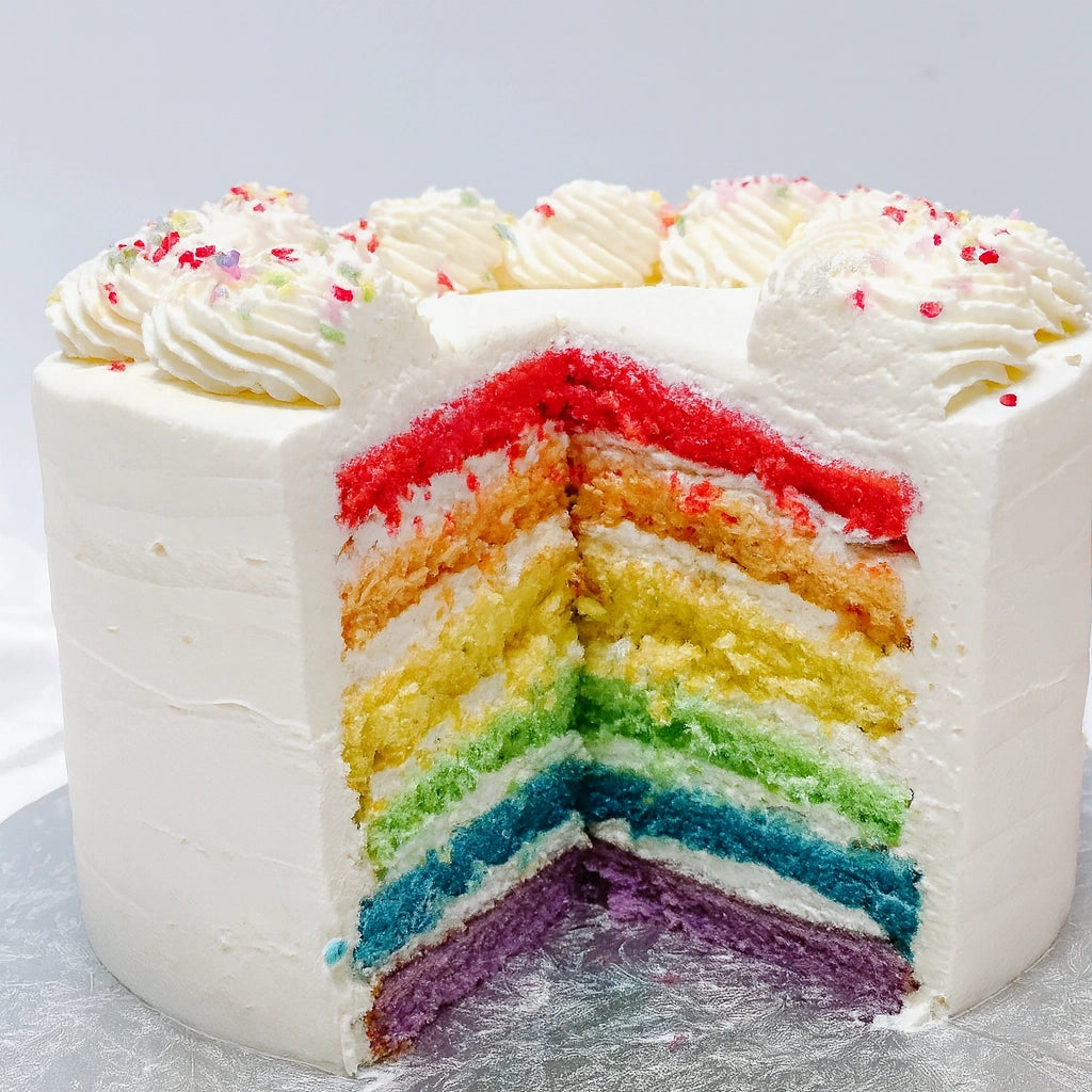 Rainbow Vanilla Cake