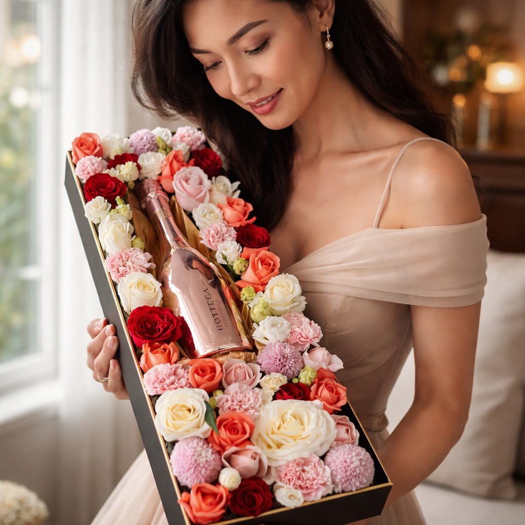 Rosé Reverie (Roses, Chrysanthemums, Carnations) | Flower Box