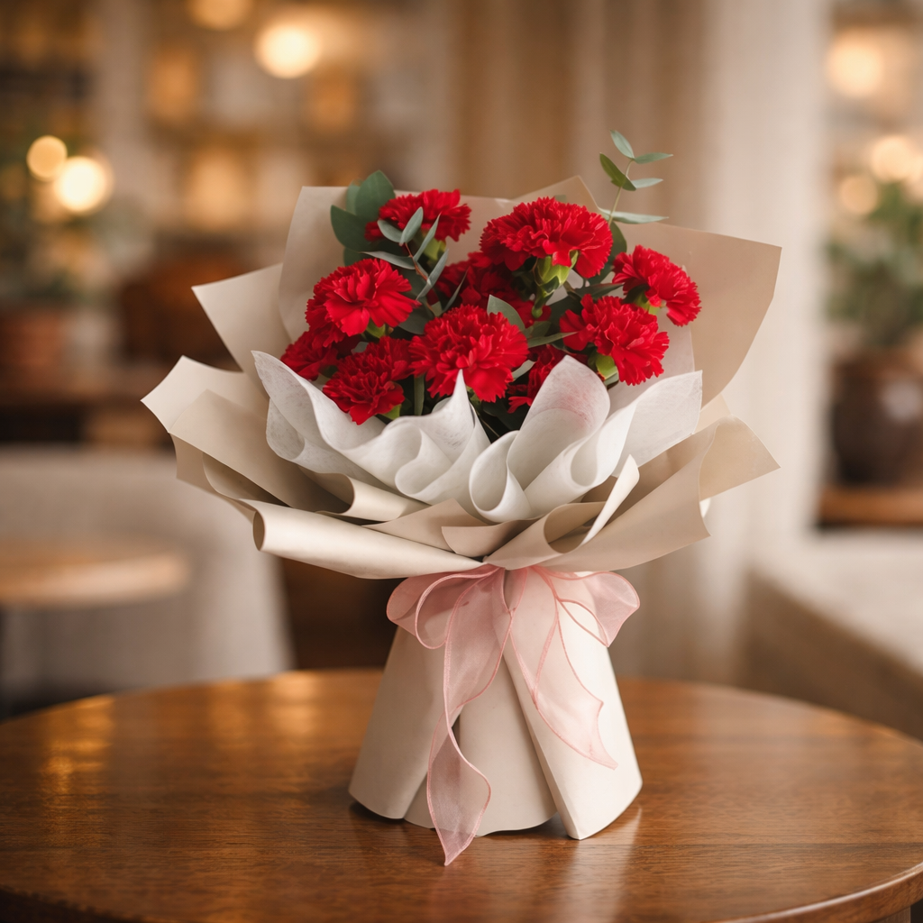 Scarlet Tribute (Carnations) | Flower Bouquet