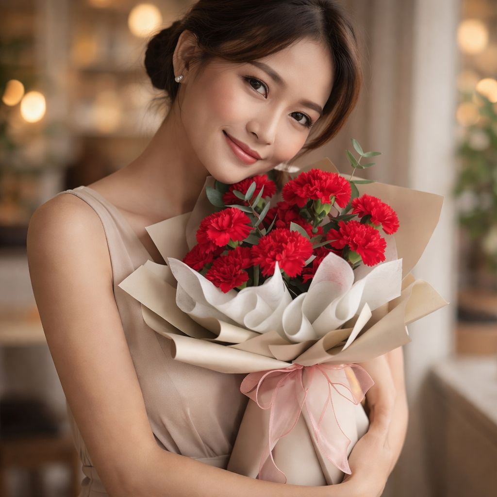 Scarlet Tribute (Carnations) | Flower Bouquet