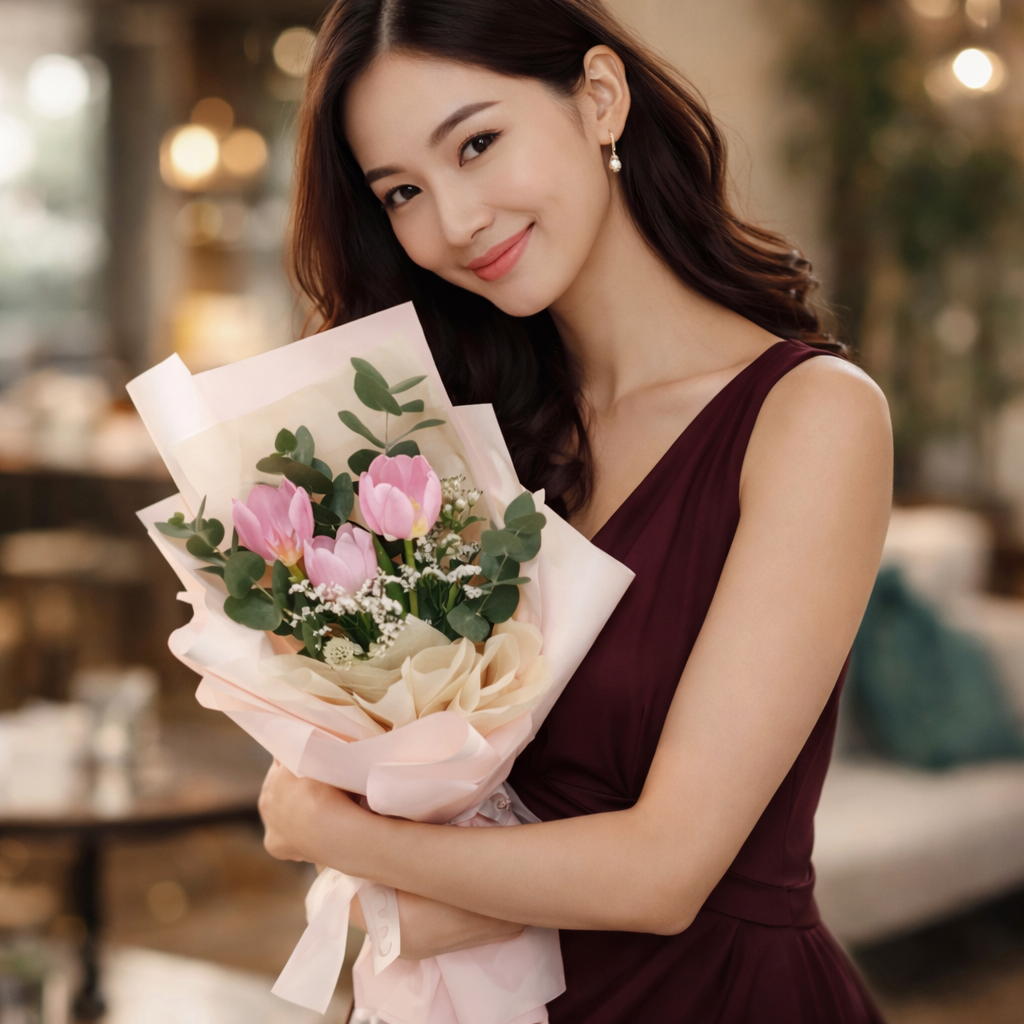 Spring Whim (Tulips, Baby's Breath) | Fresh Flower Bouquet