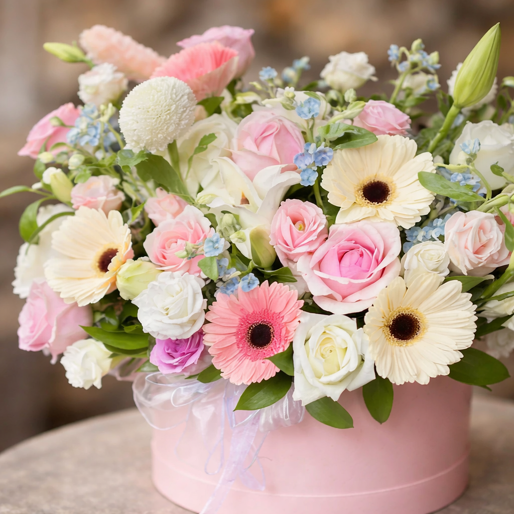 Springtime Serenade (Gerberas, Roses) | Gift Box