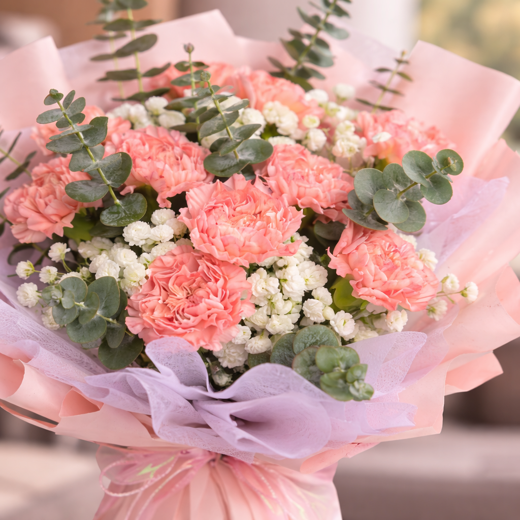 Tender Harmony (Carnation, Baby's Breath) | CNY Flowers