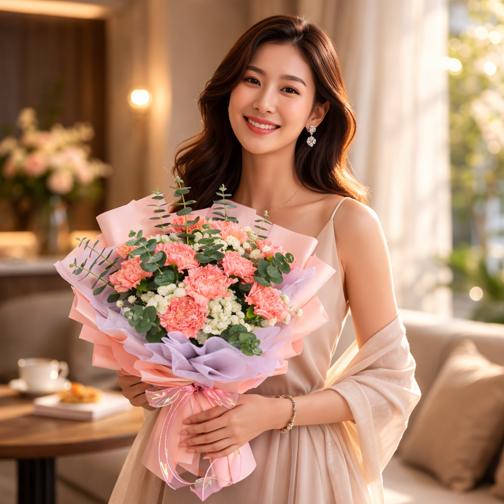 Tender Harmony (Carnation, Baby's Breath) | CNY Flowers