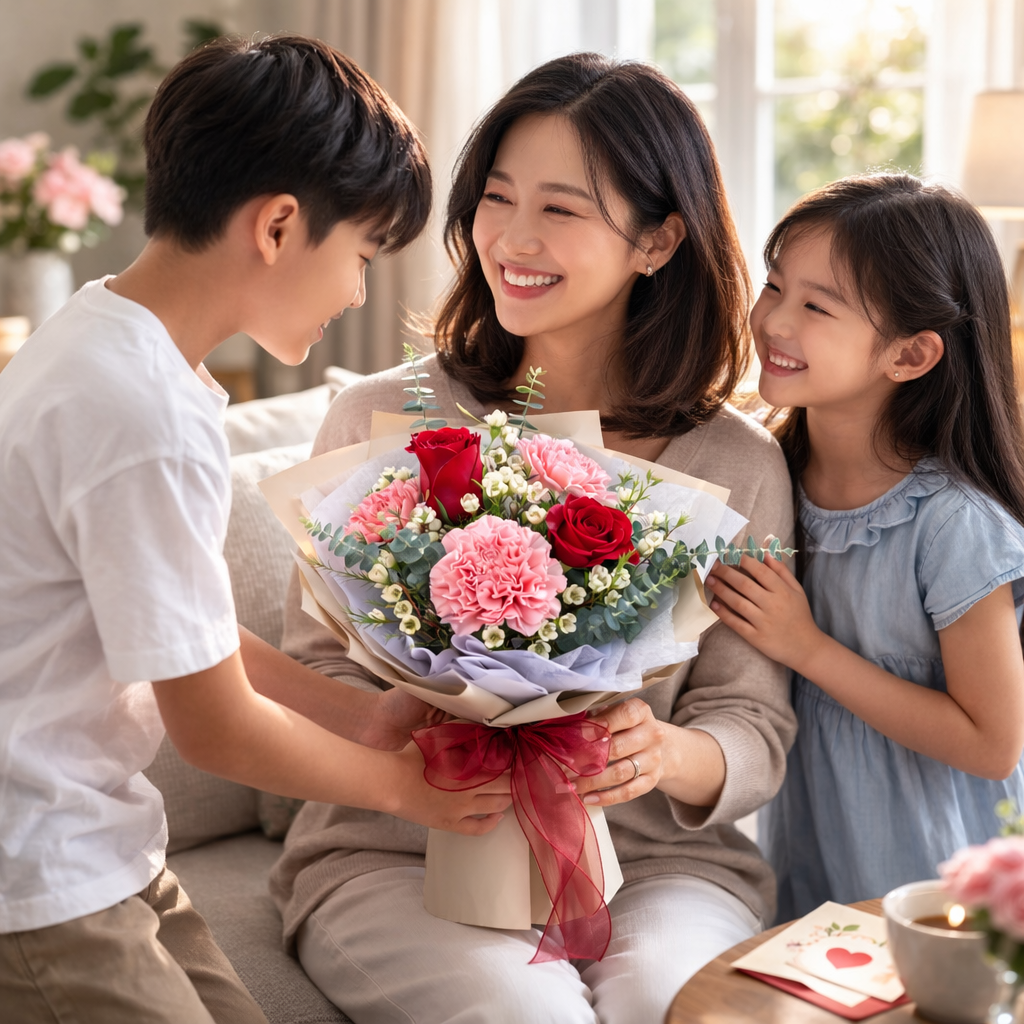 Velvet Promise (Carnation, Rose, Wax Flower) | Mother's Day Flowers