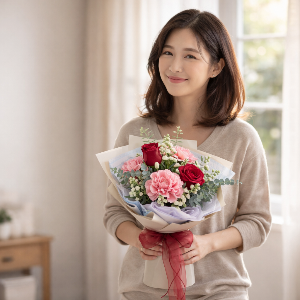 Velvet Promise (Carnation, Rose, Wax Flower) | Mother's Day Flowers