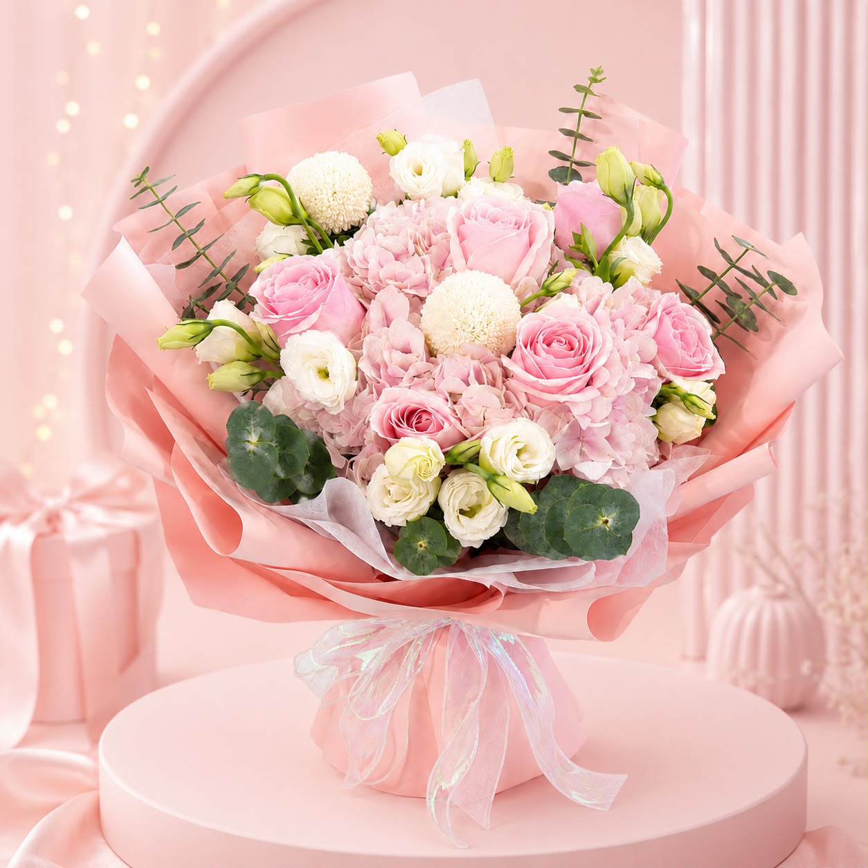 Pink Ever After (Roses, Hydrangea) | Fresh Flower Bouquet