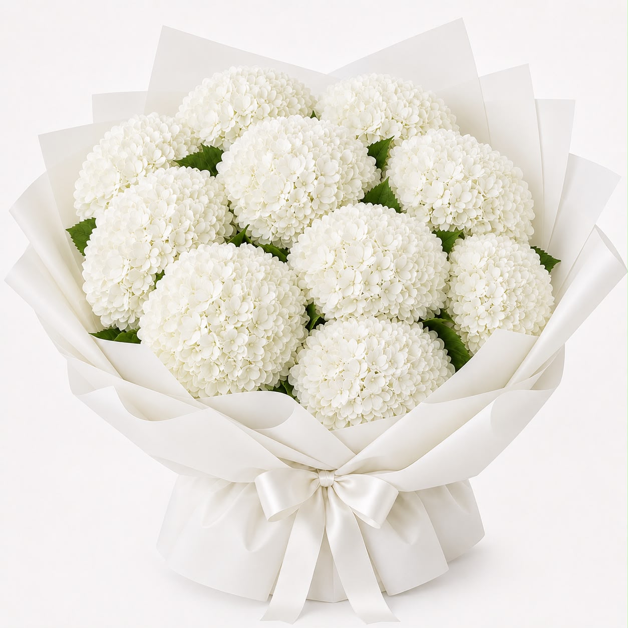 Pure Hydrangea Elegance – 10 Stalks | Fresh Flower Bouquet