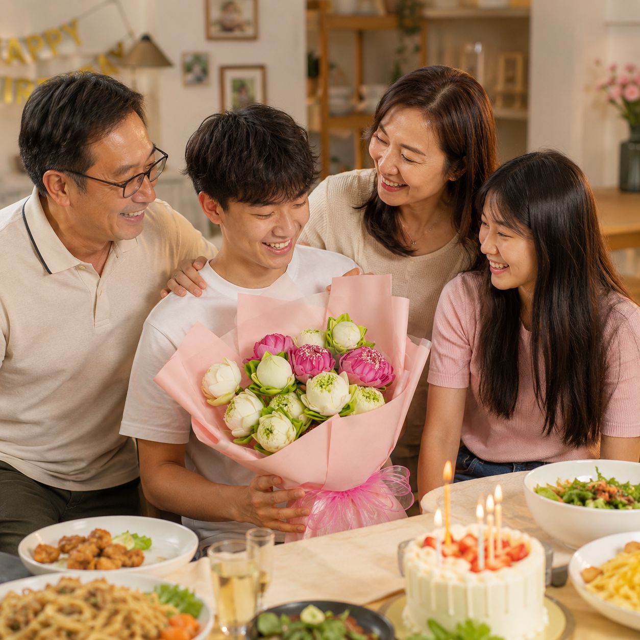 Softly in Bloom (Lotus Flower) | Fresh Lotus Bouquet