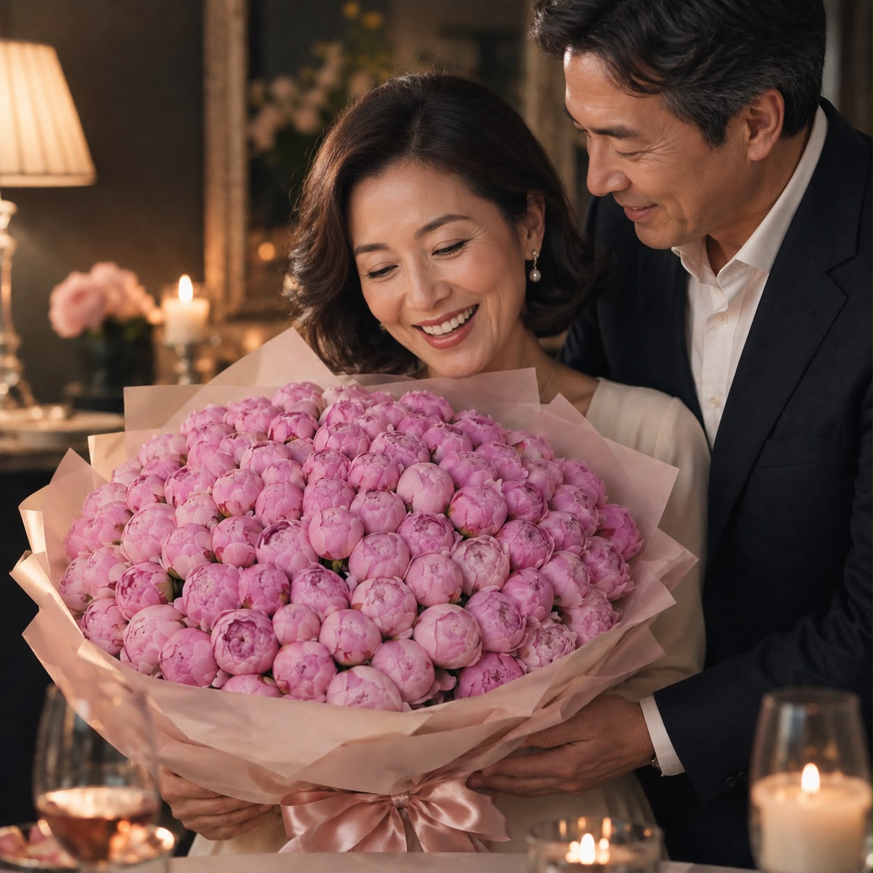 Pink Peony Grandeur – 99 Stalks | Fresh Flower Bouquet