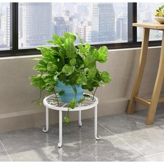 White Metal Large Plant Stand