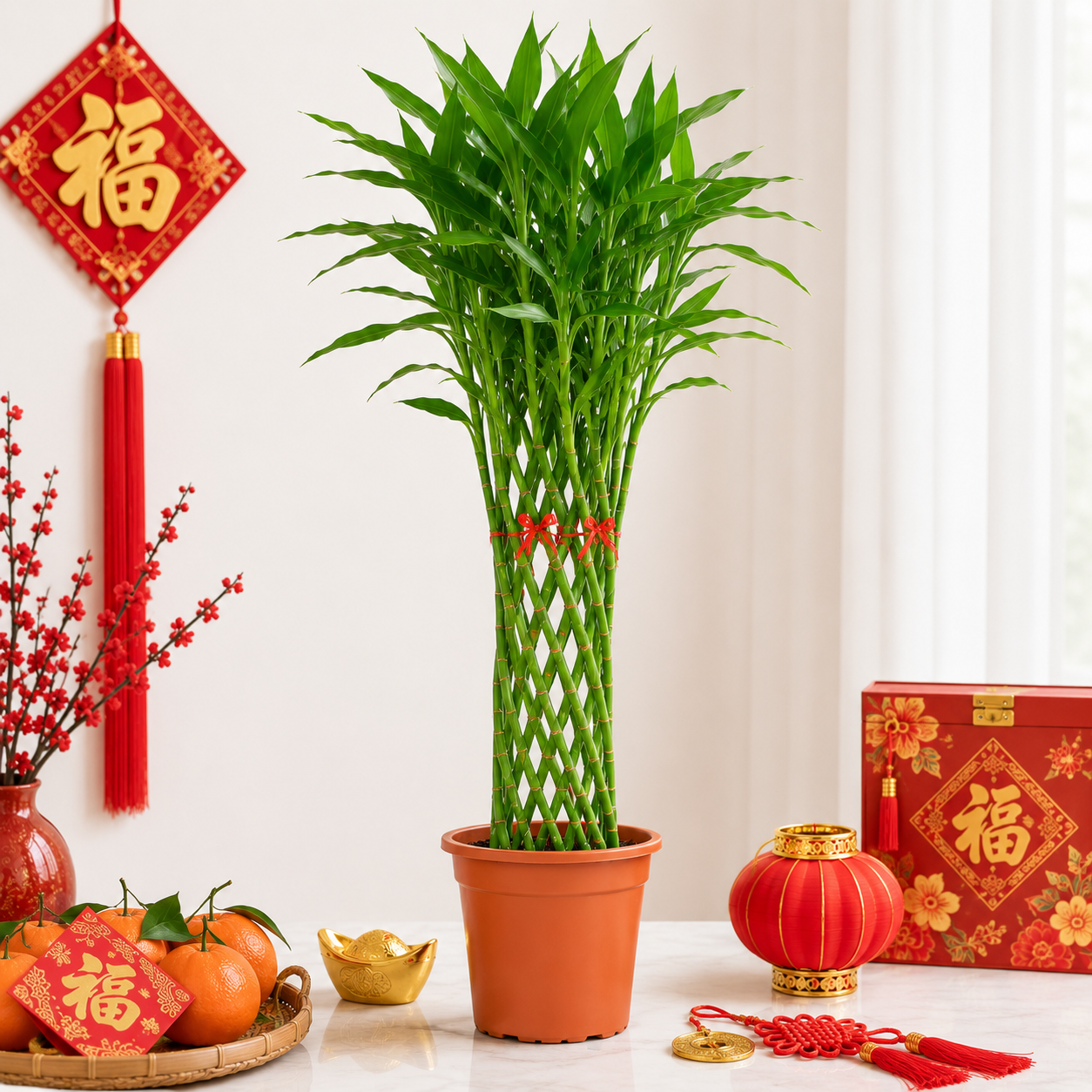 CNY Lucky Bamboo Straight Out | Potted Plant