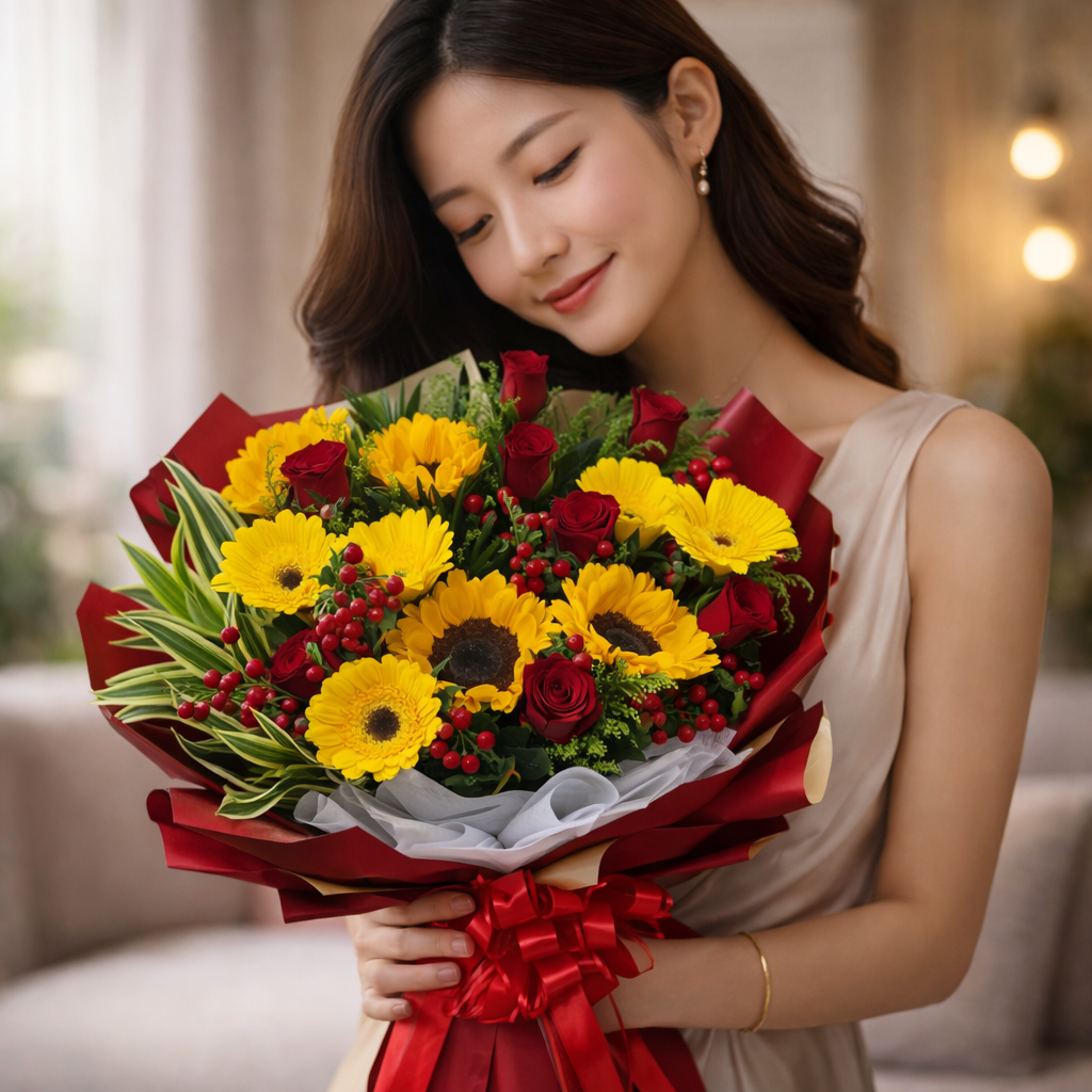 Harvest Spark (Sunflowers, Gerberas) | Flower Bouquet