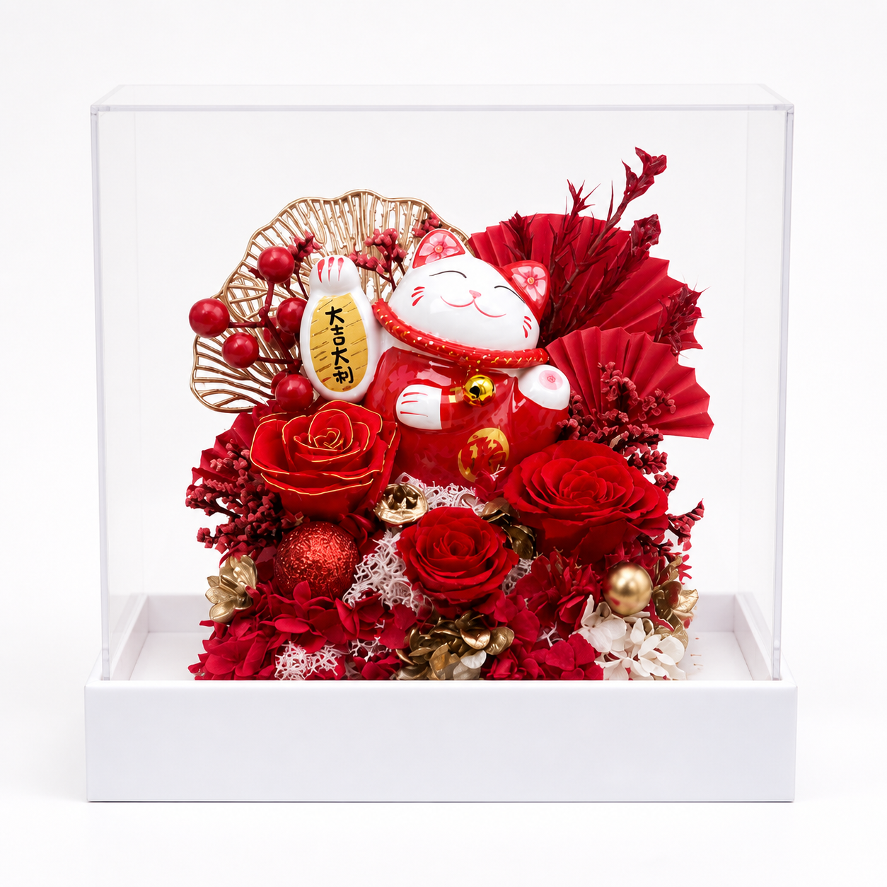 Crimson Fortune (Red Roses) | Preserved Vase Arrangement