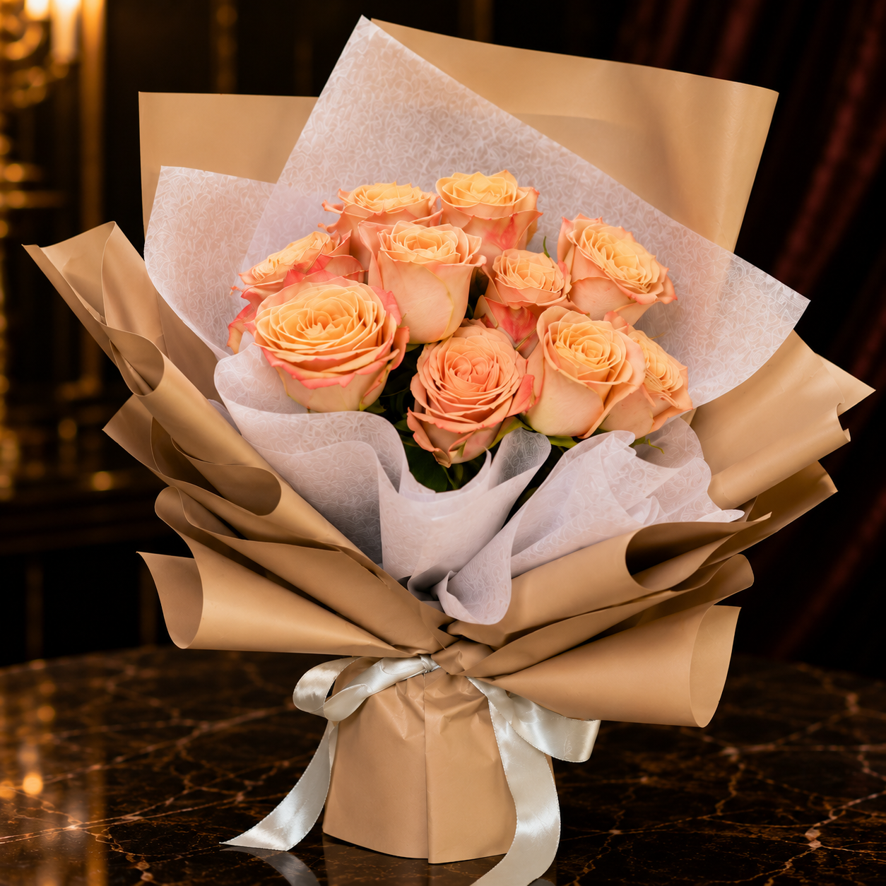 Mocha Velvet (Roses) | Fresh Flower Bouquet