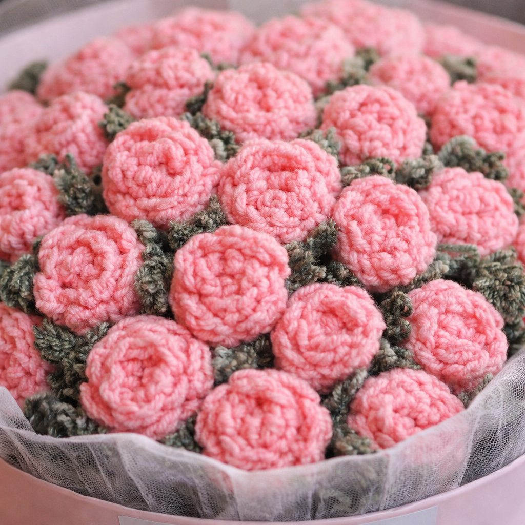 Blush Keepsake | Crochet Flower Bouquet