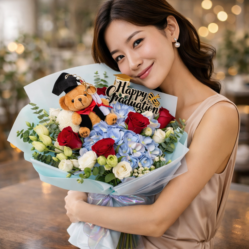 Blue Horizon (Roses, Hydrangeas, Lisianthus) | Fresh Bouquet