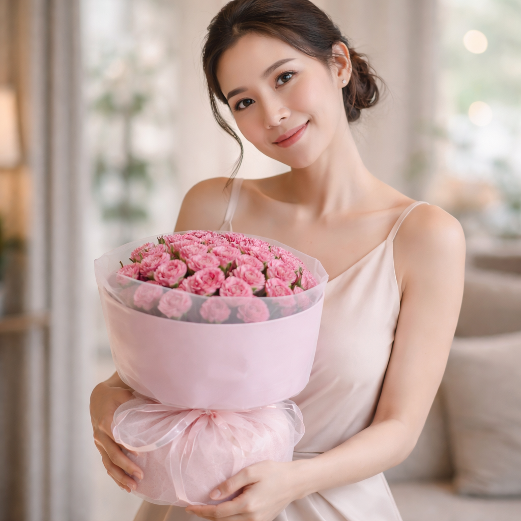 Blush Keepsake | Crochet Flower Bouquet