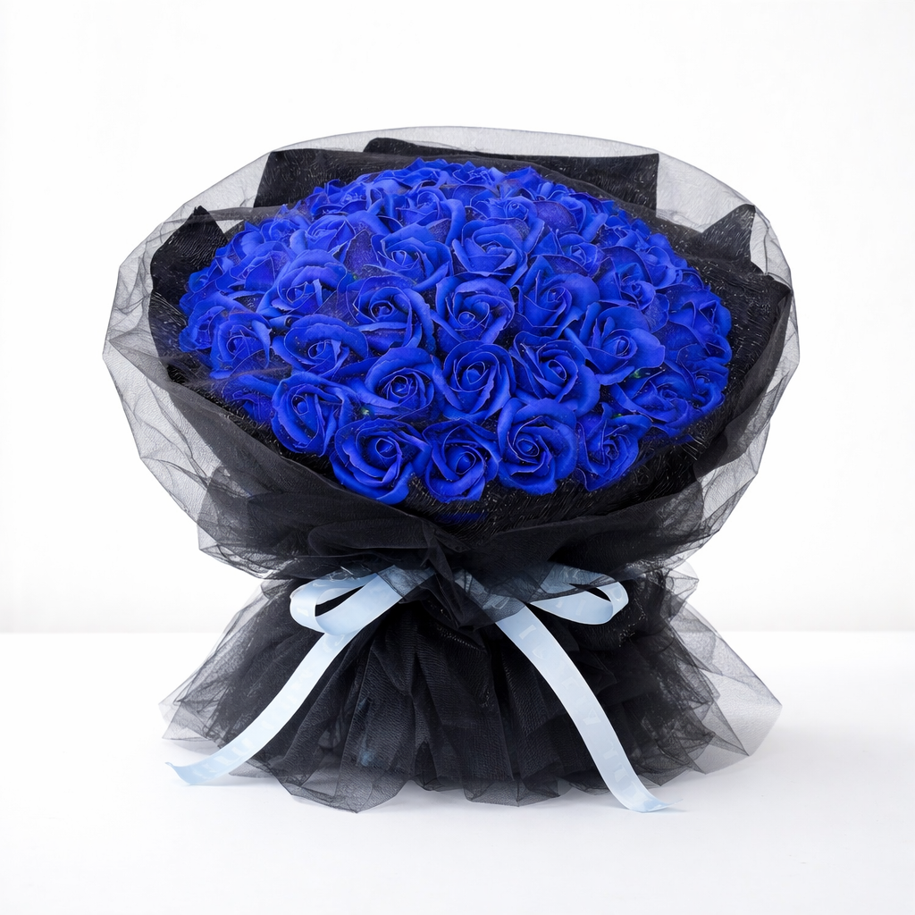 Midnight Sonata (Blue Roses) | 99 Roses Preserved Bouquet