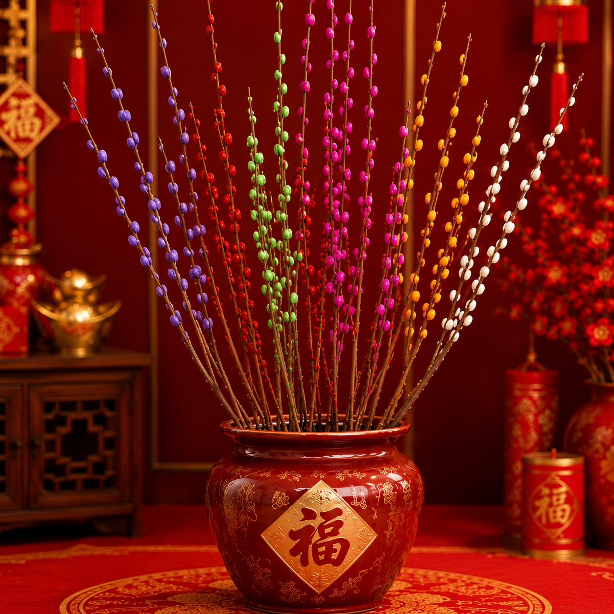 [Pre-Order] CNY Pussy Willow Spray – 10 stems