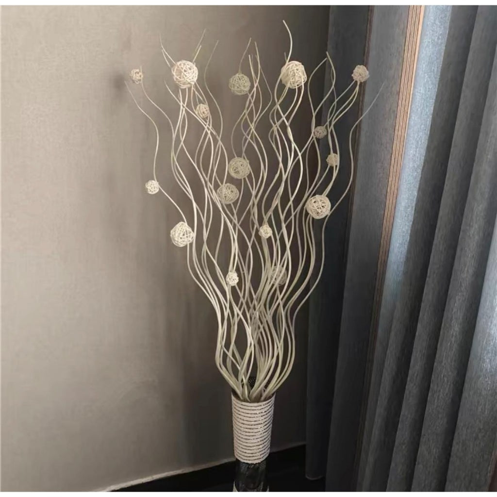 Artificial Curly Willow with Rattan Balls